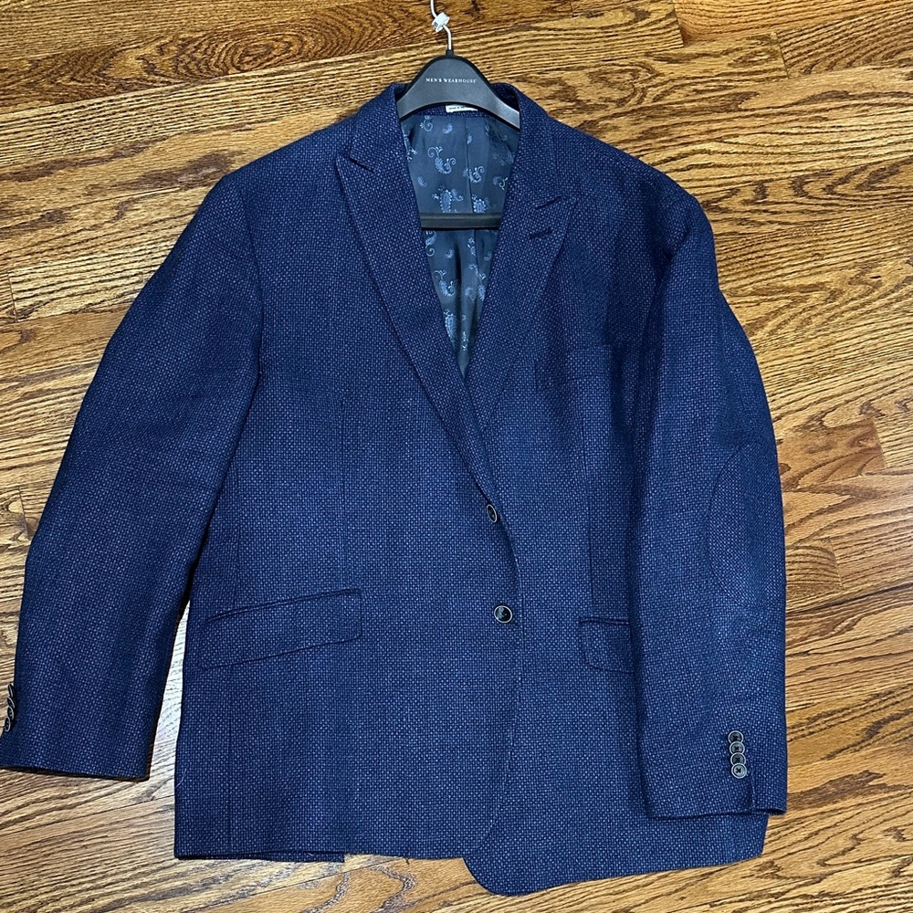 Joseph Abboud Textured Blue Blazer